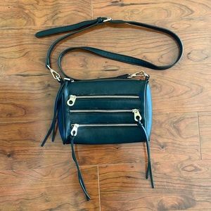 COPY - Black Vegan Leather Crossbody Bag Purse with Gold Hardware